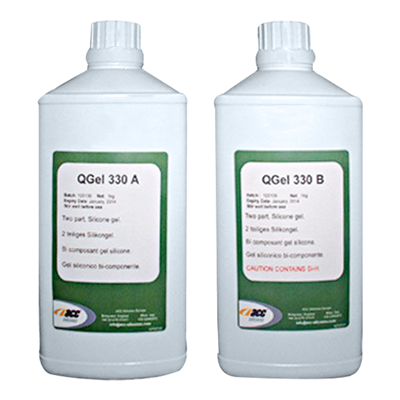ACC Q-Gel 330 2-Part Tough Low Viscosity Silicone Transparent Gel 2Kg A/B Kit